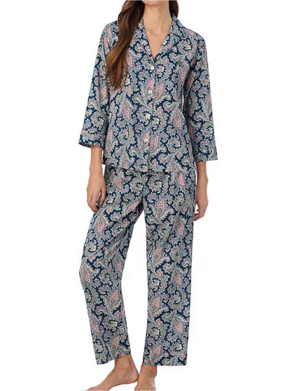 NWT Lauren Ralph Lauren Paisley Pajama Set - Size M